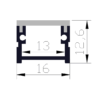 Aluminium Channel LP06 - IP65 Rated Surface Mounting Extrusion - Image 2