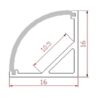 Aluminium Channel CR01 Corner Extrusion - Image 2