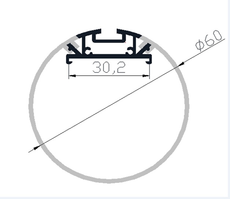 AL SP6060 Suspended Extrusion / Pendant Light - Image 2