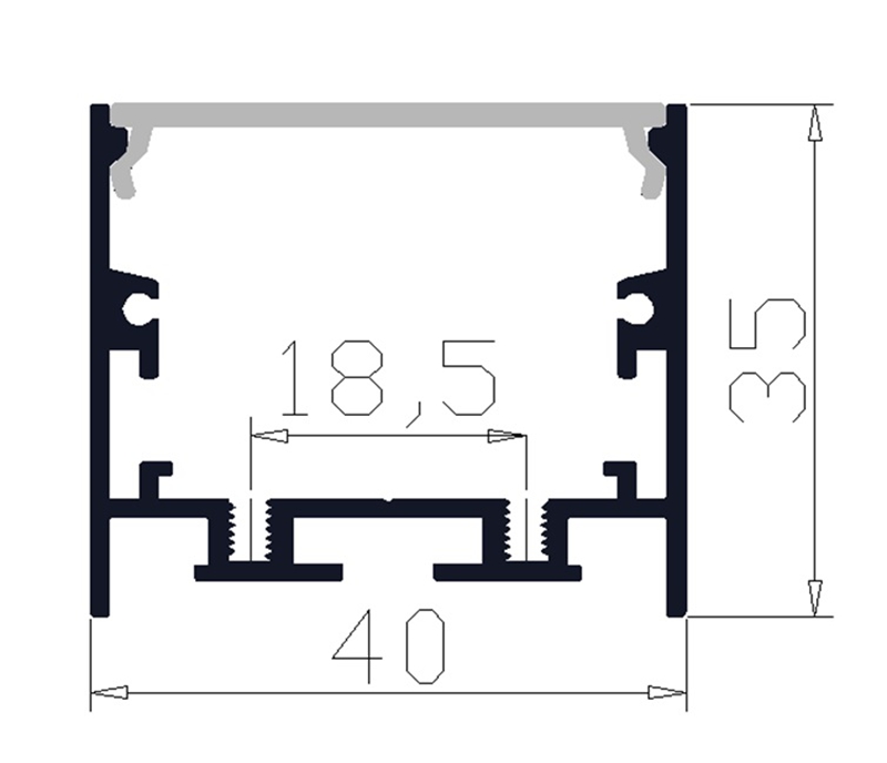 AL SP4035 Suspended Extrusion / Surface Mounting Profile / Pendant Light - Image 2